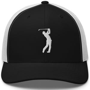 Embroidered Golf Player Trucker Cap: Classic Style