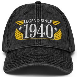Cappellino ricamato Legend Since 1940: regalo per l&#39;85° compleanno