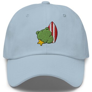 Embroidered Frog Dad Hat: Funny Unisex Baseball Cap