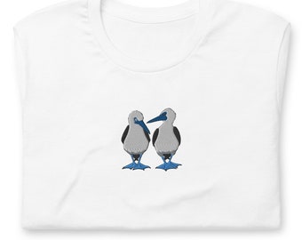 Blue-Footed Booby Embroidered Unisex T-Shirt