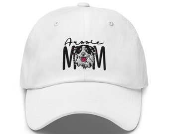 Cappello da mamma australiana: berretto da baseball con ricamo raffigurante un pastore australiano
