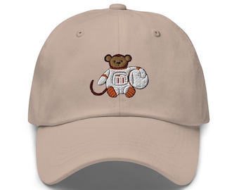 Space Monkey Embroidery Dad Hat, Cute Monkey Astronaute Cap, Funny Space Monkey Gift,Monkey Lovers Gifts Hat, Space Gift Hat-Multiple Colors