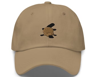 Embroidered Platypus Dad Hat: Wildlife Baseball Cap