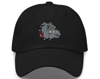 Bulldog Embroidered Baseball Dad Hat, Dog Owner Gift, Bulldog Lover Gift, Bulldog Hat, Handmade Cap, Adjustable Cap Gift - Multiple Colors