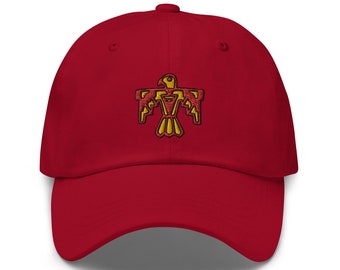 Embroidered Thunderbird Dad Hat: Anishinaabe Flag Unisex Baseball Cap