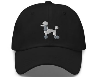 Cappellino da baseball con barboncino ricamato: regalo unisex per gli amanti dei barboncini