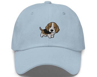 Embroidered Beagle Puppy Baseball Cap: Beagle Lover Gift