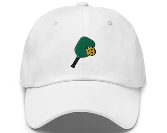 Pickleball Lover Gift Dad Hat, Pickleball Dad Hat, Embroidered Unisex Hat, Handmade Dad Cap, Adjustable Baseball Cap Gift - Multiple Colors