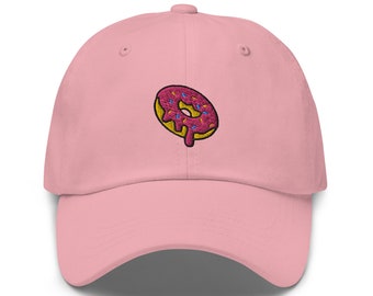 Donut Embroidery Dad Hat,Baseball Cap,Baseball Hat,Emboidery Cap,Emboidery Hat,Donut Hat for lover Men Women Dat Hat,Funny Graphic Donut Cap