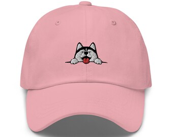 Gestickte Siberian Husky Dad Hat: Lustiges Geschenk für Hundeliebhaber