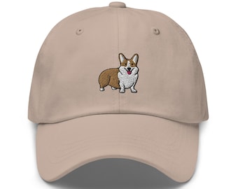 Bestickte walisische Corgis Baseballmütze: Unisex Corgis Mom / Papa Kappe