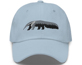 Anteater Embroidered Dad Hat, Cute Anteater Baseball Cap, Wildlife Gift Hat, Animal Gift, Anteater Handmade Adjustable Hat - Multiple Colors