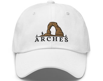 Arches National Park Embroidered Cap: Nature Travel Hat