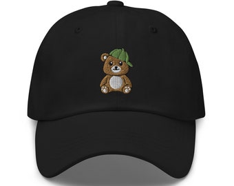 Embroidered Teddy Bear Baseball Cap: Funny Cotton Dad Hat