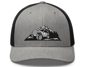 4 x 4 Off-Road Forest Rock Climbing Crawler 4x4 Hat,  Off Road 4x4 Crawler Richardson Snapback Mesh Back Trucker Cap Gifts - Multiple Colors
