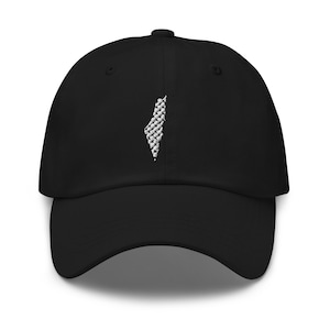 Palestina Keffiyeh Kaart Hoed, Palestina Geborduurde Papa Hoed, Handgemaakte Palestijnse Unisex Hoed, Verstelbare Baseball Cap Geschenken - Meerdere kleuren