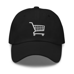 Carrito de compras en línea, sombrero de regalo para amantes de las compras, sombrero unisex bordado, gorra de papá hecha a mano, regalo de gorra de béisbol ajustable - múltiples colores