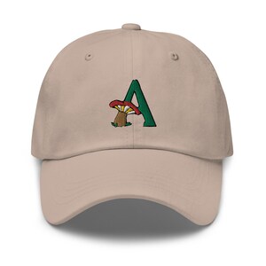 Letra del alfabeto de los hongos Un sombrero de papá, regalo amante de los hongos, gorra de hongos divertidos, regalos de hombres para mujeres, regalo de gorra de papá de béisbol unisex - múltiples colores