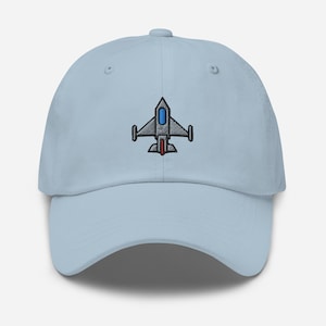 Embroidered Airplane Dad Hat: Military Design, Adjustable Baseball Cap