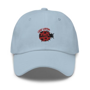 Embroidered Ladybug Dad Hat: Lucky Nature Baseball Cap