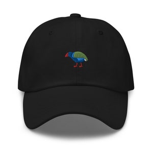 Takahe Vogel Bestickte Mütze, Neuseeland Mütze, Takahe Neuseeland Mütze, Native Vögel Geschenke, Einstellbare Baseball Mütze Geschenk - mehrere Farben