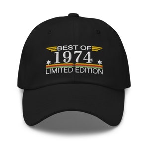 1974 Birthday Dad Hat: Embroidered 50th Birthday Gift