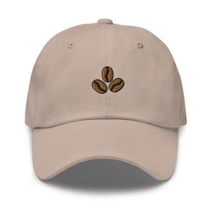 Coffee Beans Embroidered Dad Hat, Coffe Lover Gift, Unisex Dad Cap, Handmade Adjustable Baseball Cap Gift for Him For Her - Multiple Colors