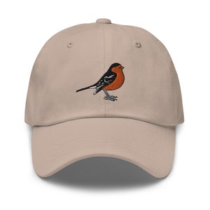 Embroidered Robin Bird Dad Hat: Nature Wildlife Cap