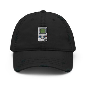 Retro Gameboy Distressed Dad Hat, Gaming Lover Baseball Hat, Handmade Adjustable Unisex Dad Hat, Mens Womens Gifts Caps - Multiples Colors