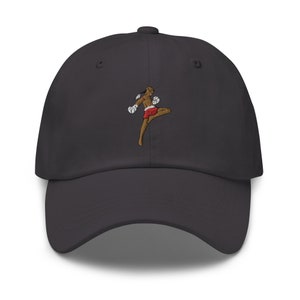 Muay Thai Man Dad Hat, Embroidered Hat, Thai Boxing, For Men, For Women, Martial Arts Gifts, Unisex Style, Workout Hat, Fighter Gift Caps