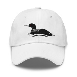 LOON BIRD HAT, Embroidered Men Women Wildlife Baseball Cap, Birds Lover Gift,9 Color Mom Dad Gift Lake Hat, Handmade Adjustable Dad Gift Cap