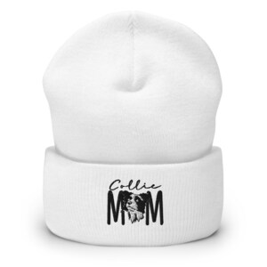 Border Collie Mom Hat, Border Collie gift, Collie lover gift, Border Collie Dog Mom, Unisex Embroidered Cuffed Beanie Gift -Multiple Colors