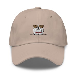 Bulldog Dad Hat, Bulldog Lover Gifts, Bulldog Cap, Embroidered Unisex Hat, Handmade Dad Cap, Adjustable Baseball Cap Gift - Multiple Colors