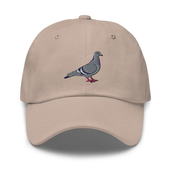 Pigeon Bird Embroidered Hat, Bird Gift Cap, Men Women Nature Wildlife Baseball Cap Gift,Handmade Dad Cap, Adjustable Dad Hat-Multiple Colors