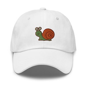 Snail Dad Hat, Embroidered Dad Cap,Slug Caps for Men Women, Wildlife Baseball Gift Cap,Hiking Cap,Camping Hat,Cute Green Snail Baseball Hat