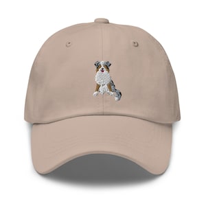 Embroidered Merle Australian Shepherd Hat: Unisex Baseball Cap