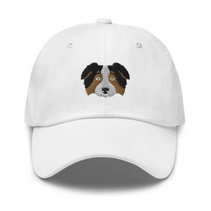 Embroidered Australian Shepherd Dad Hat: Tricolor Aussie Cap
