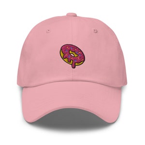 Donut Embroidery Dad Hat: Funny Graphic Baseball Cap