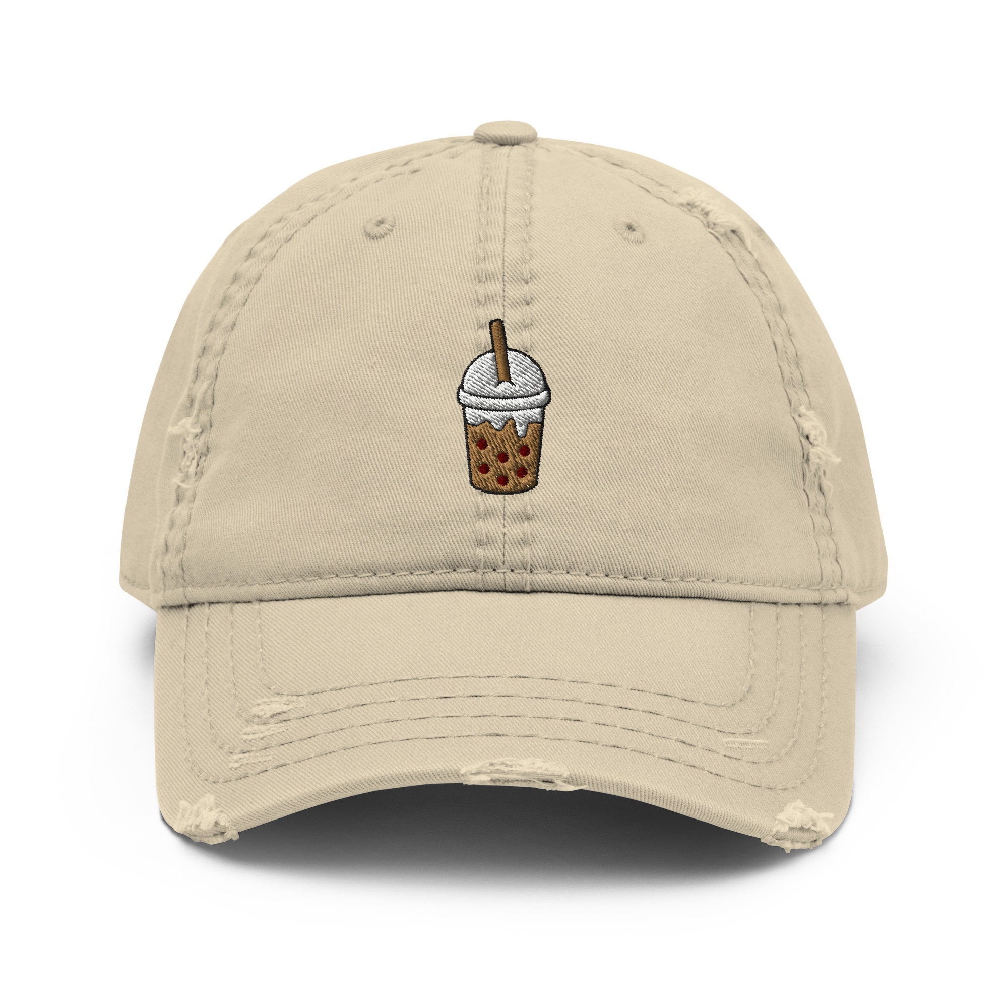 Boba Milk Tea Drink Embroidered Hat, Boba Lover Gift, Kawaii