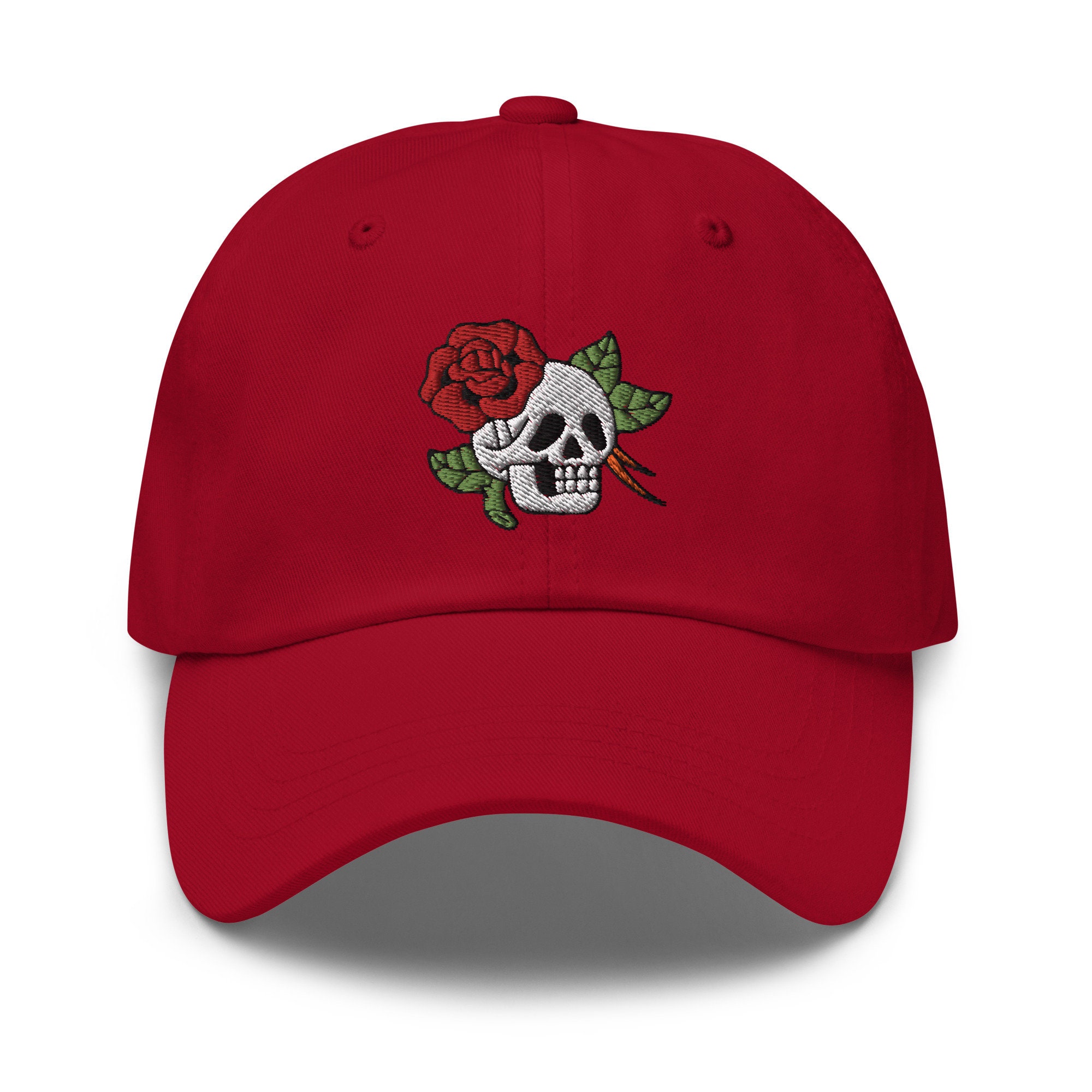 Y2K Harley-Davidson Black Cap with Red Rose & Skull Embroidery Pink Harley Davidson Trucker Hat - Etsy main image 3
