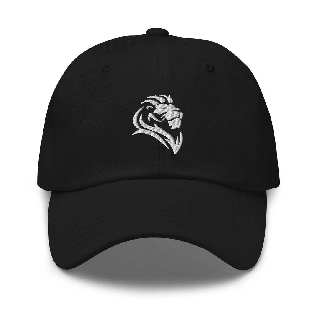 Lion Head Silhouette Baseball Cap, Lion Embroidered Lover Gift Hat