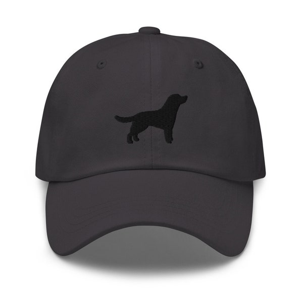 Black Labrador Retriever Dog Hat,Embroidered Hat Dad Cap,Embroidery Gift Baseball Caps,dog lover gift,dog mom, pet lover gift,lab silhouette