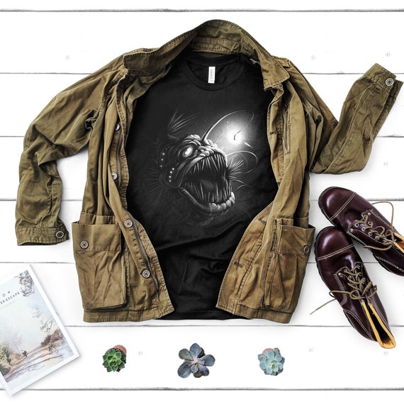 Anglerfish Graphic T-Shirt: Deep Sea Fishing Unisex Tee
