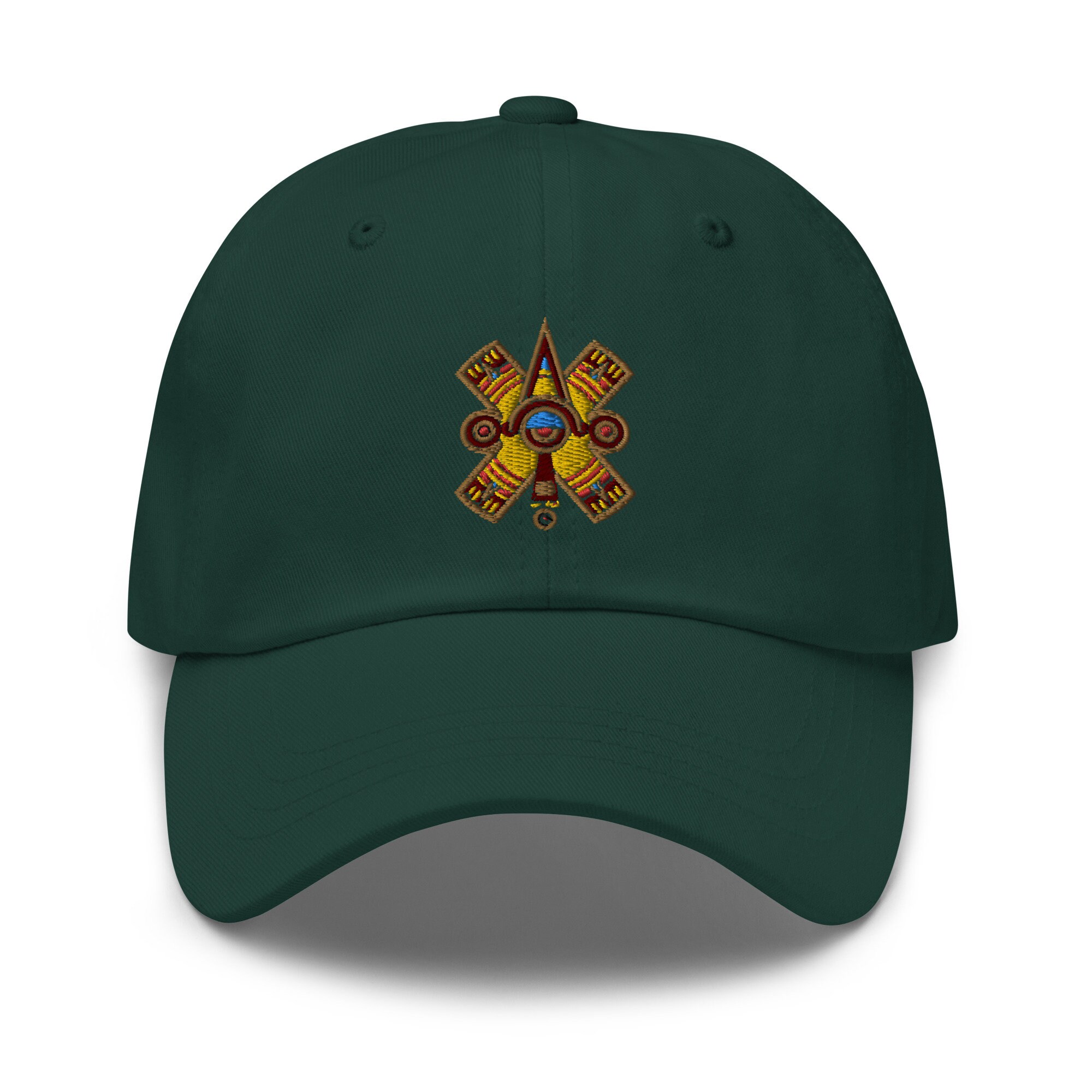 Stylized Mayan Symbol Hat, Mayan Art Lover Embroidered