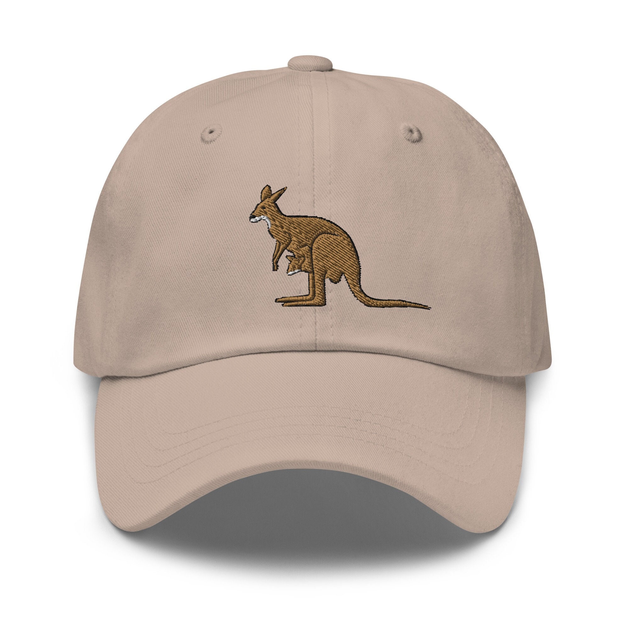 Kangoro Embroidered Dad Hat, Australia Wildlife Cap, Men Women Baseball Cap - Adult Mom Dad Jumper Animal Gift Caps - Multiple Colors
