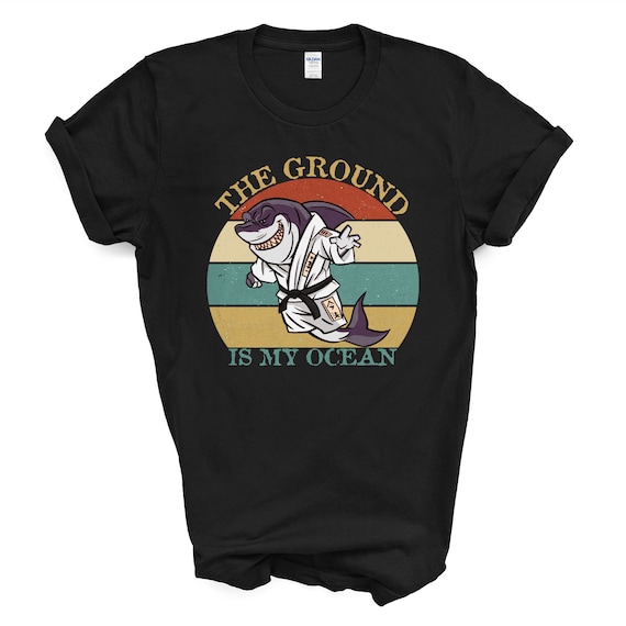Ocean Shark Jiu Jitsu Shirt For Bjj, Jujitsu Gift Ocean Shark Jiu Jitsu Shirt For Bjj, Jujitsu Gift