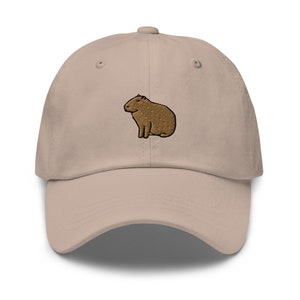 Capybara Embroidered Dad Hat, Capybara Lover Gift, Funny Capybara Gift Hat, Handmade Embroidered Adjustable Unisex Baseball Dad Cap Gift