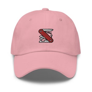 Swiss Army Knife Dad Hat, Funny Gift Dad Cap, Handmade Embroidered Unisex Hat, Adjustable Baseball Dad Cap Gifts - Multiple Colors