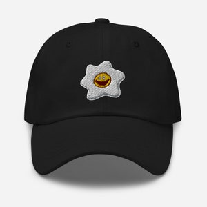 Funny & Happy Fried Egg Embroidery Baseball Dad Hat,Embroidery Unisex Baseball Cap,Scrambled Egg Baseball Cap,Vintage Egg Hat Cute Aesthetic