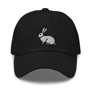 Bestickte Bunny Rabbit Dad Hat - Unisex Baumwoll-Twill-Baseballmütze